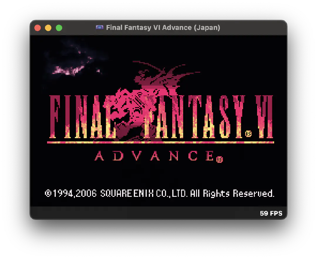 ファイナルファンタジー6(GBA版)が問題なく起動