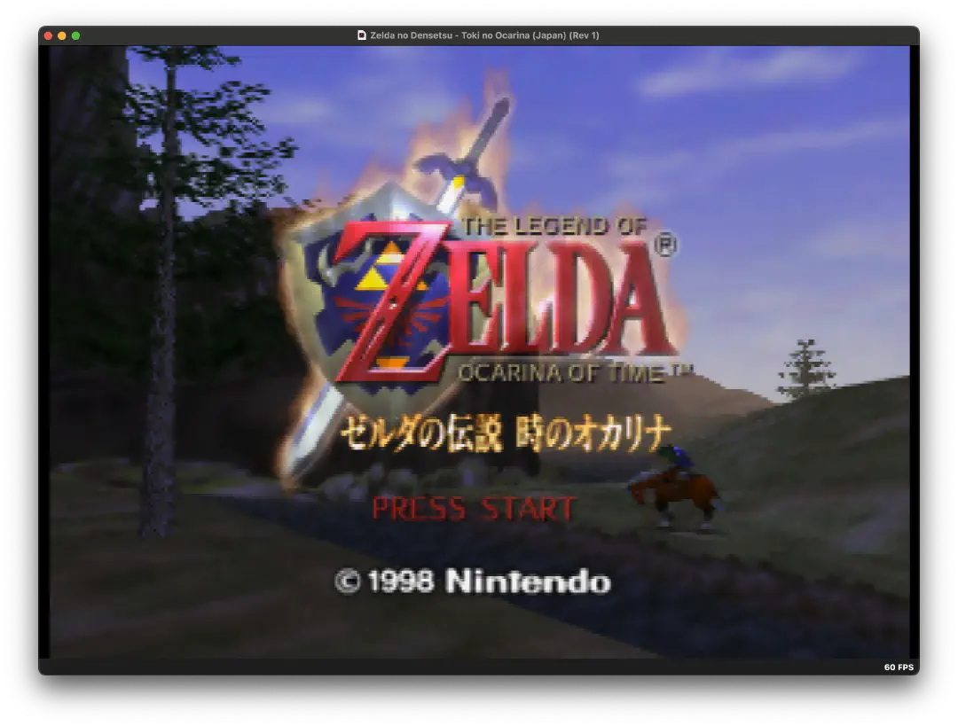 ゼルダの伝説 時のオカリナが問題なく起動