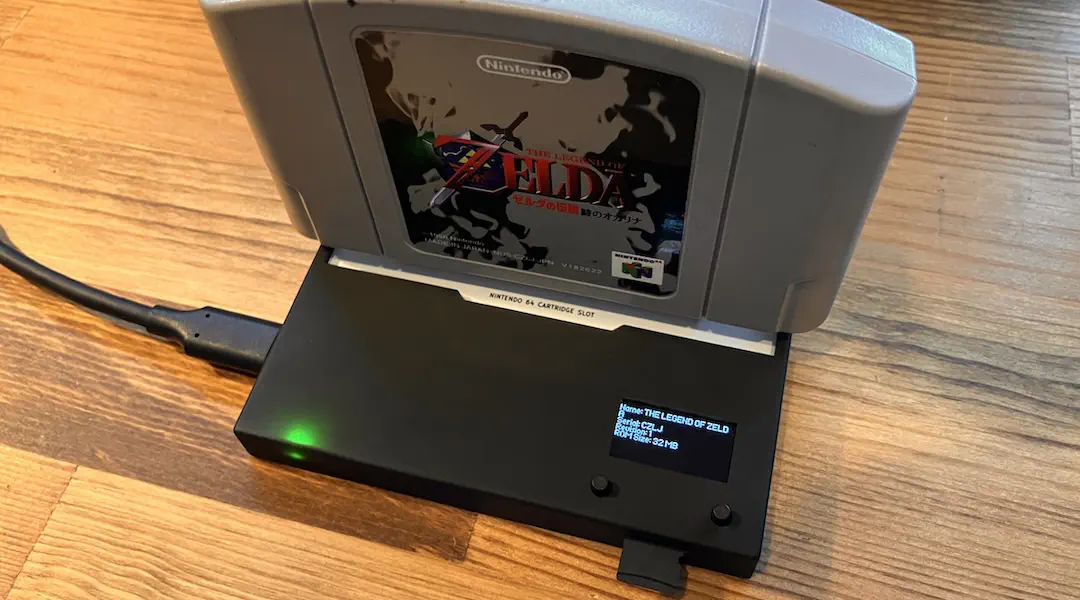 ゼルダの伝説 時のオカリナの ROM を Retro ROM Reader で吸い出してみた