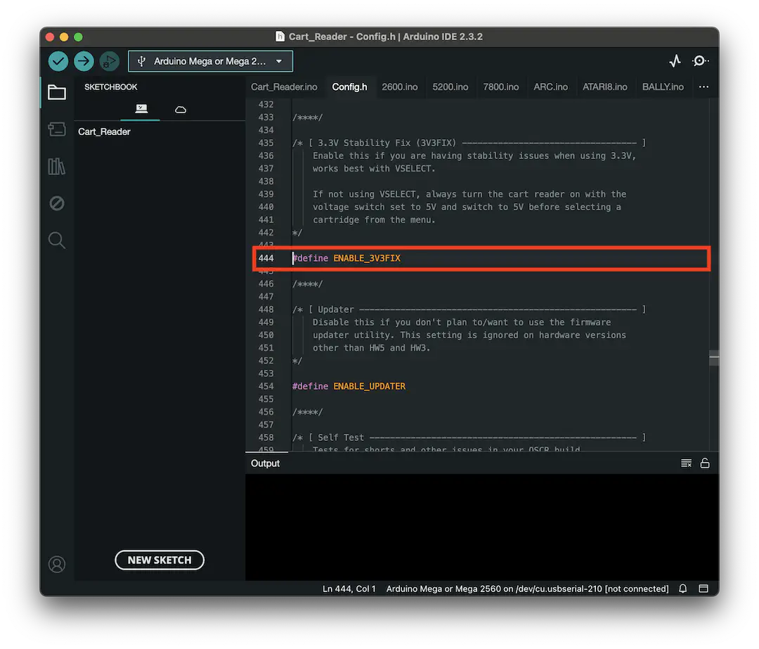 ENABLE_3V3FIXを有効にしたところ